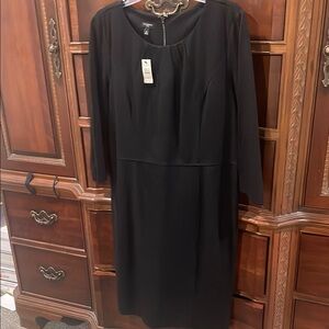 NWT Talbots Black Sheath Dress 16 petite